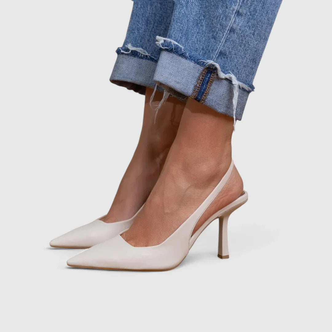 Vigdis - Elegante pumps med hælrem