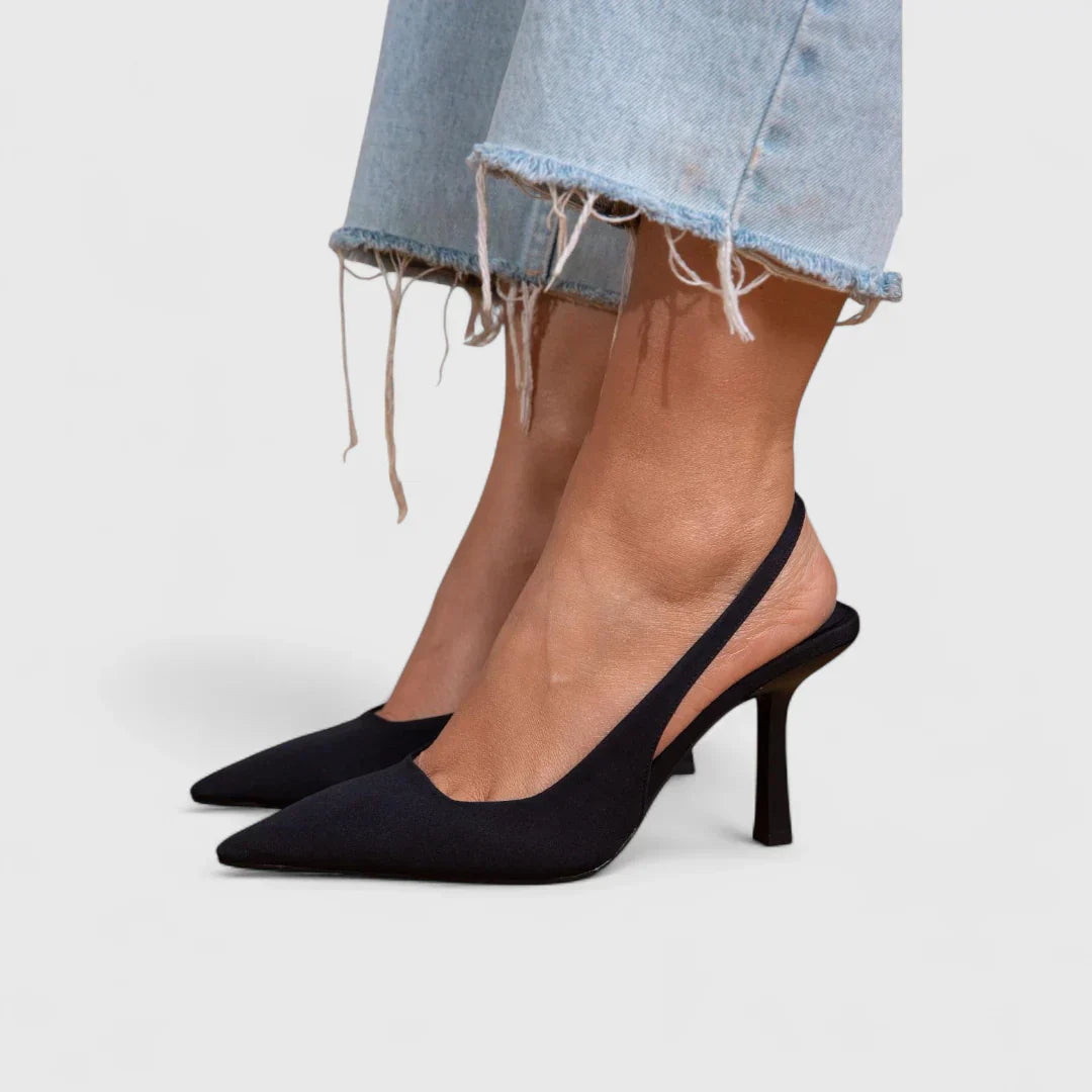 Vigdis - Elegante pumps med hælrem