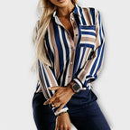 Hanne - Blå-hvit stripete bluse