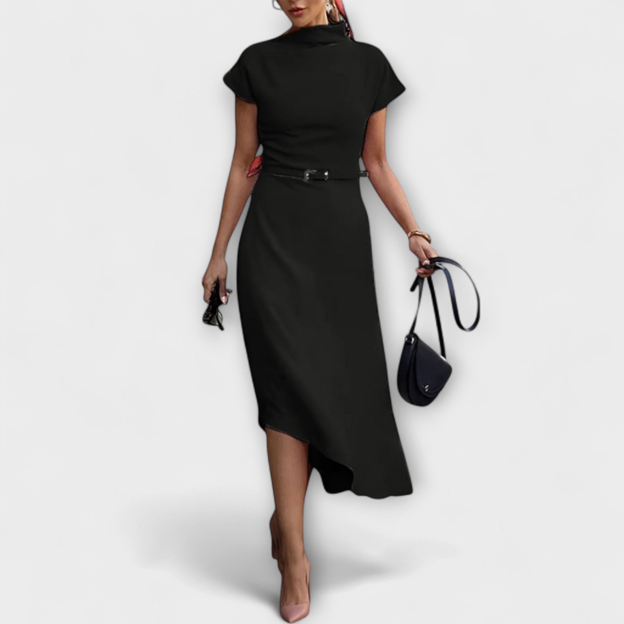 Marte - Hvit asymmetrisk urban kjole