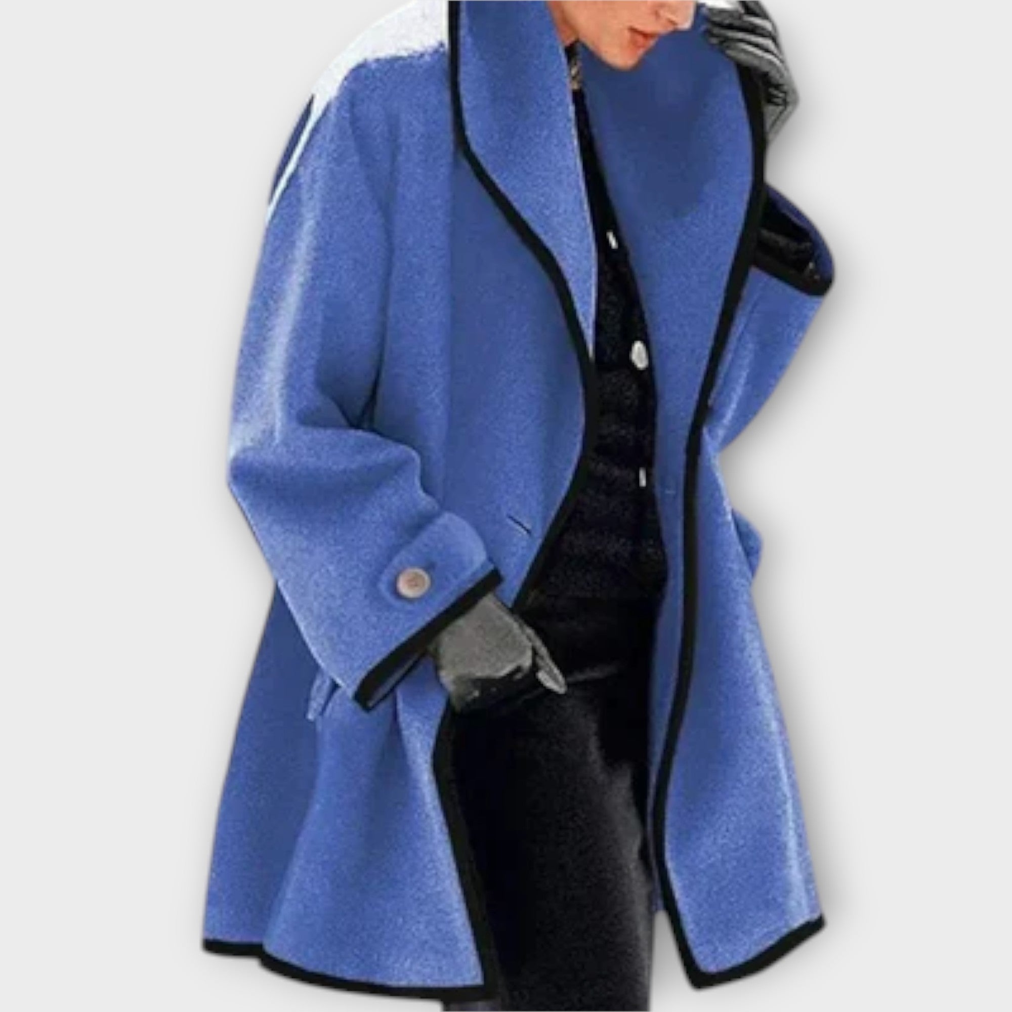 Ragnhild - Blå elegant trenchcoat