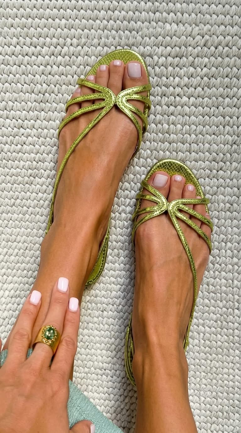Mari - Gyldne Elegante sommersandaler