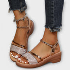Else - Sandaler med strass-remmer