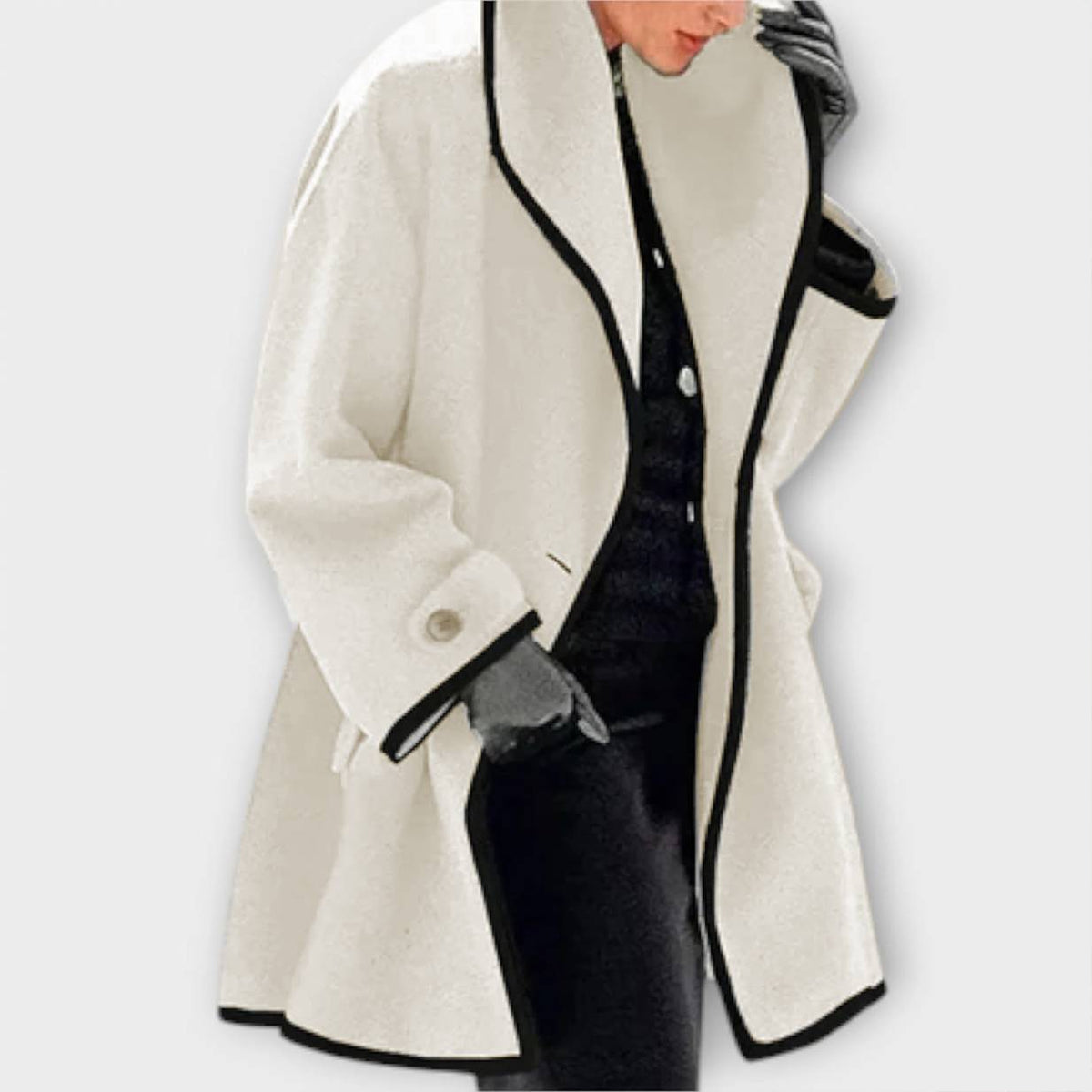 Ragnhild - Blå elegant trenchcoat