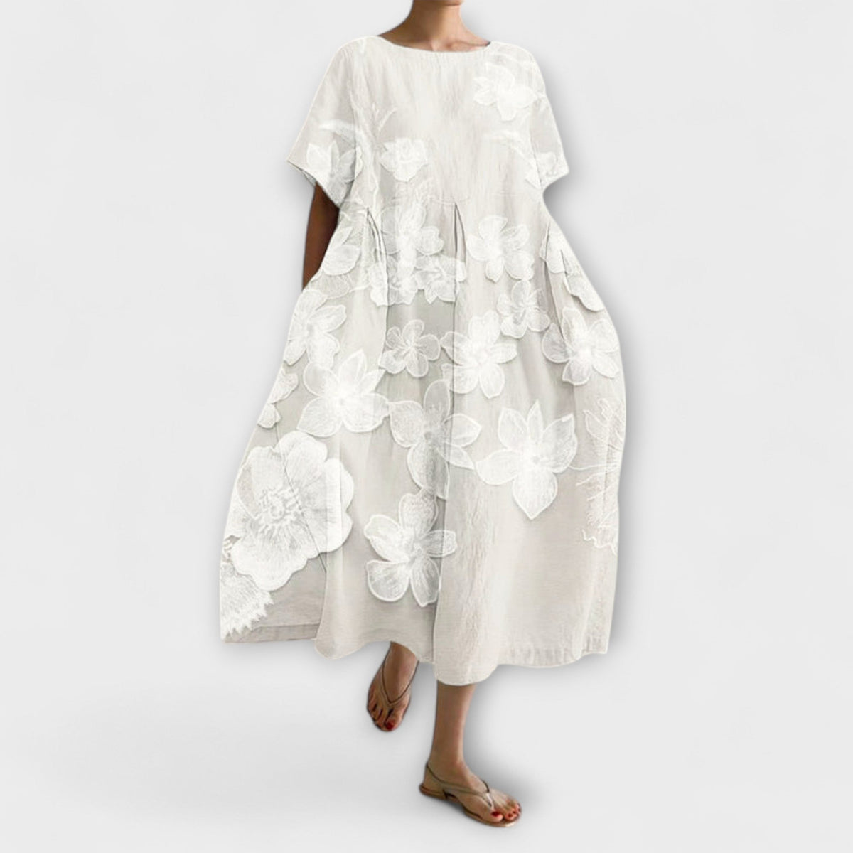 Mie - Elegant kjole med blomstermønster