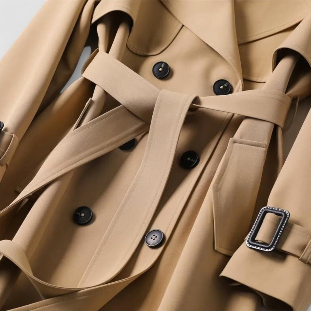 Else – Beige klassisk trenchcoat for kvinner