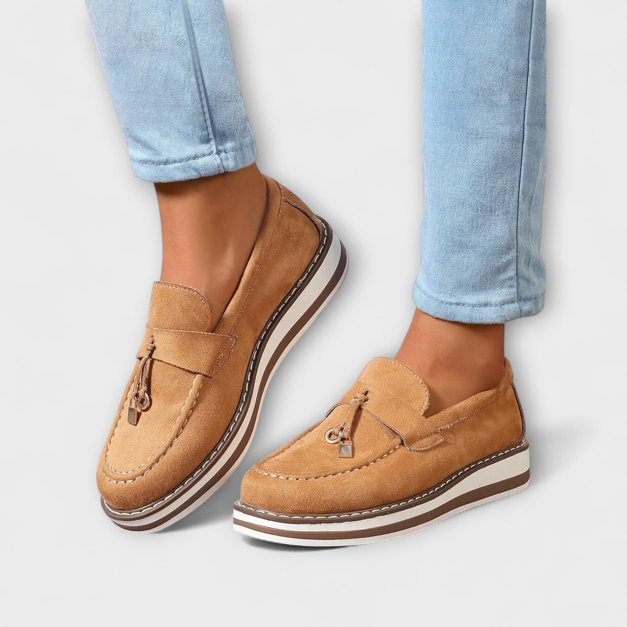 Lene - Rosa platåloafer