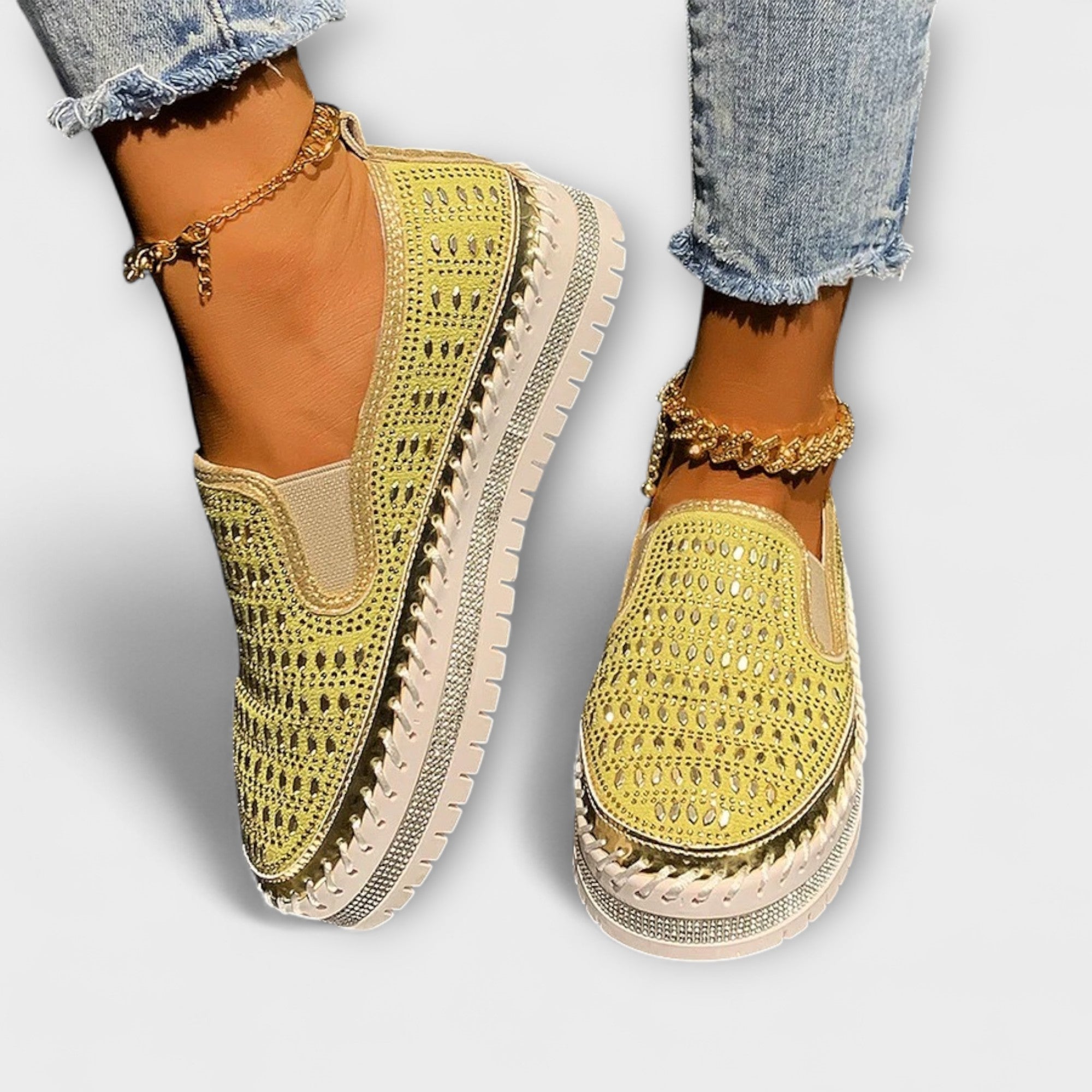 Sigrid - Espadrillo-loafer med strass