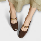 Kjersti - Pumps med gullspenne