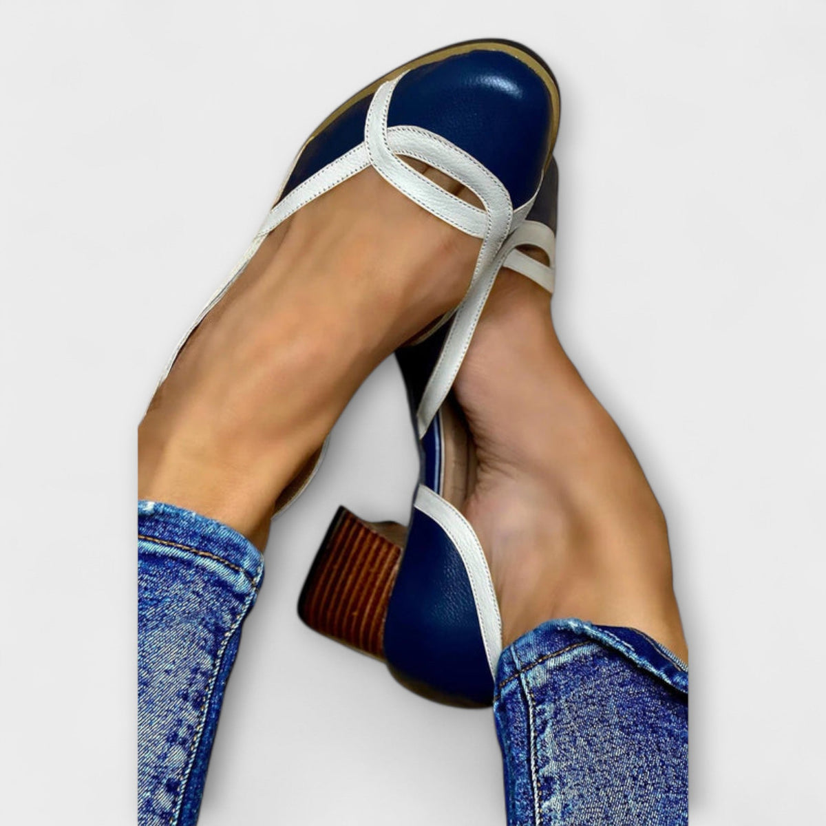 Marit - Pumps med kontrasthæl
