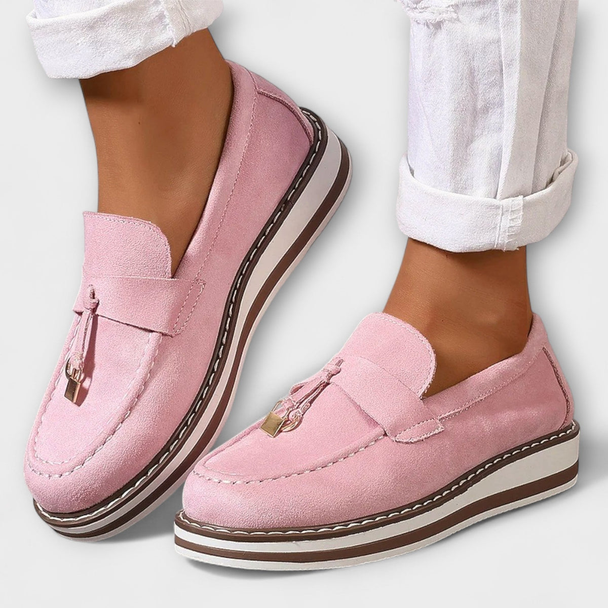 Lene - Rosa platåloafer