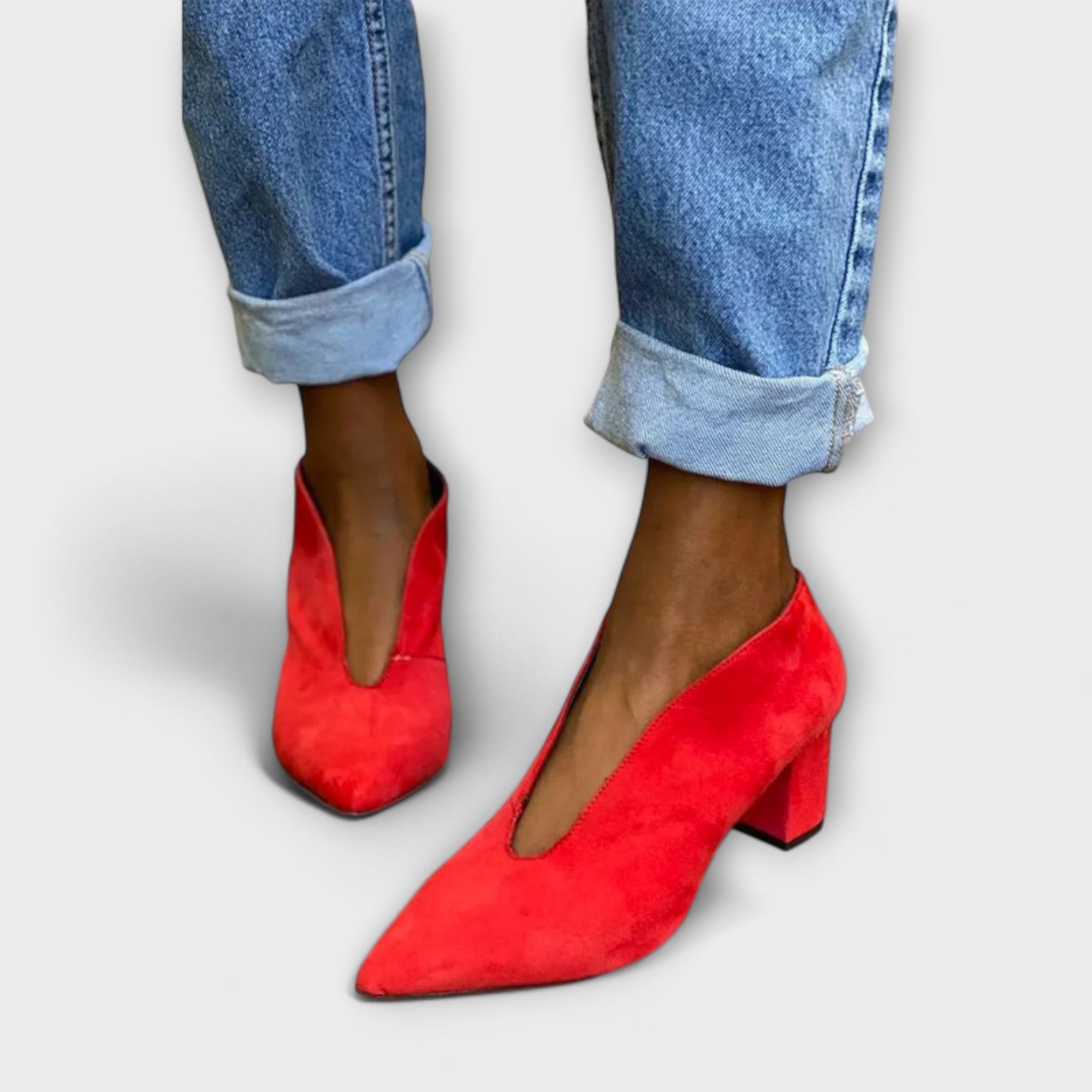 Andrea - Rosa spisse pumps