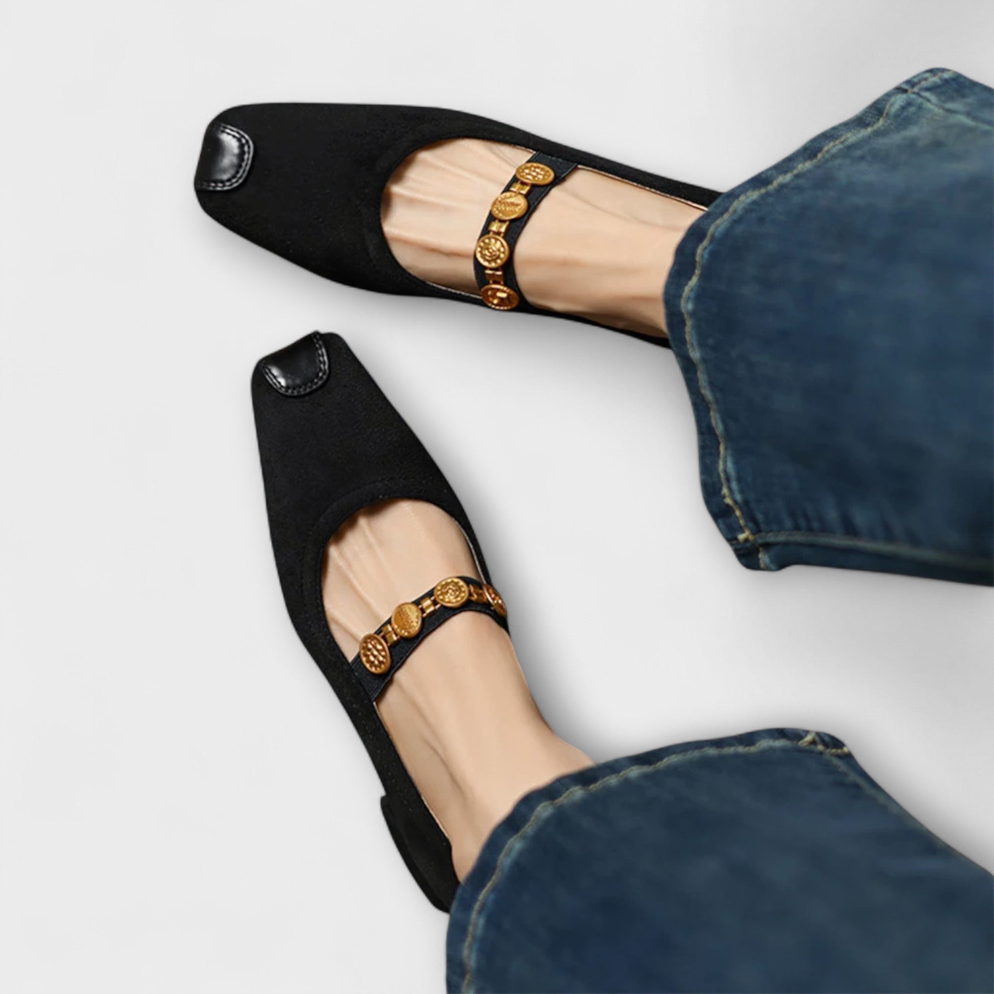 Kjersti - Pumps med gullspenne