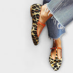 Solfrid - Leopard-ballerinasko med rem
