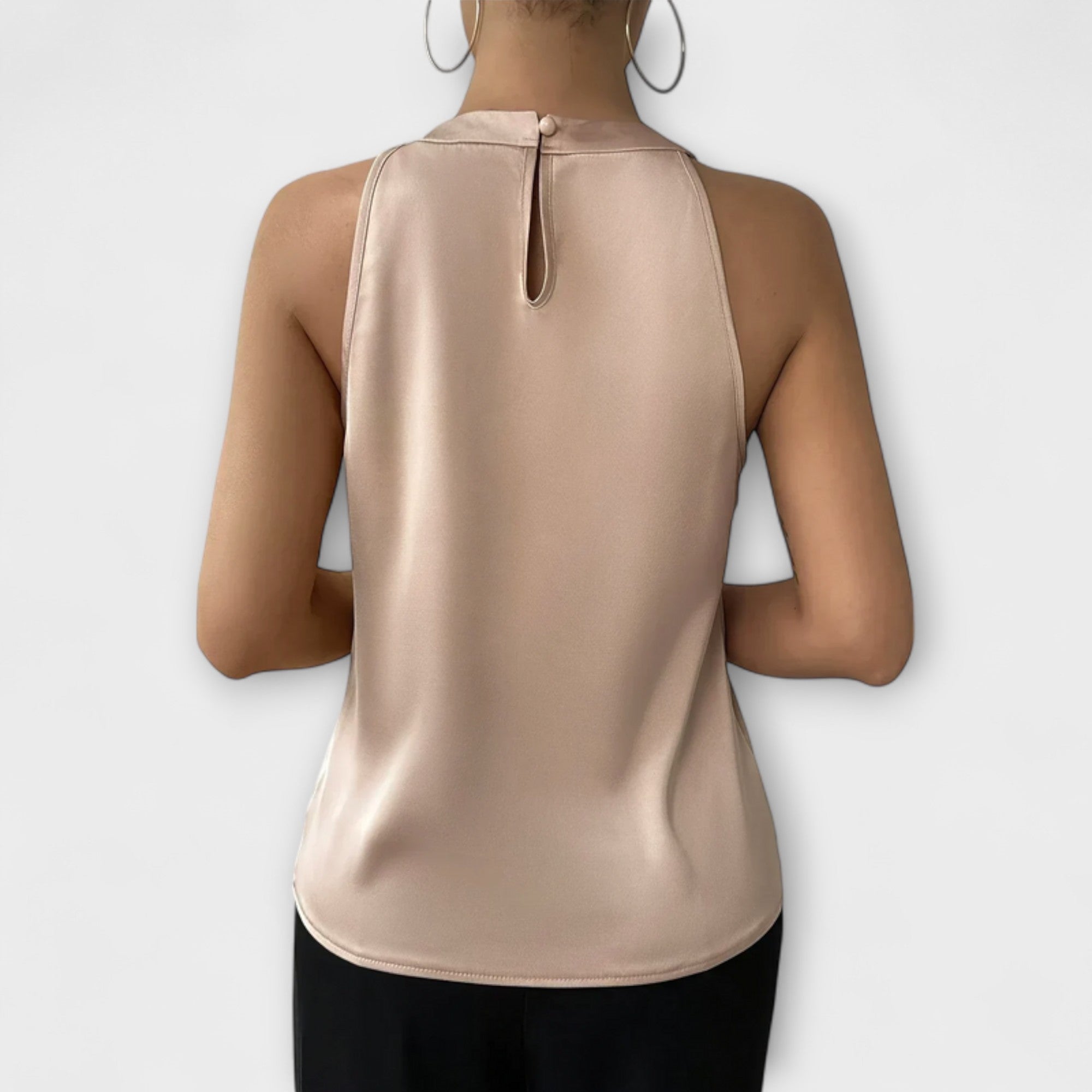 Iselin - Champagnefarget bar-skulder-topp