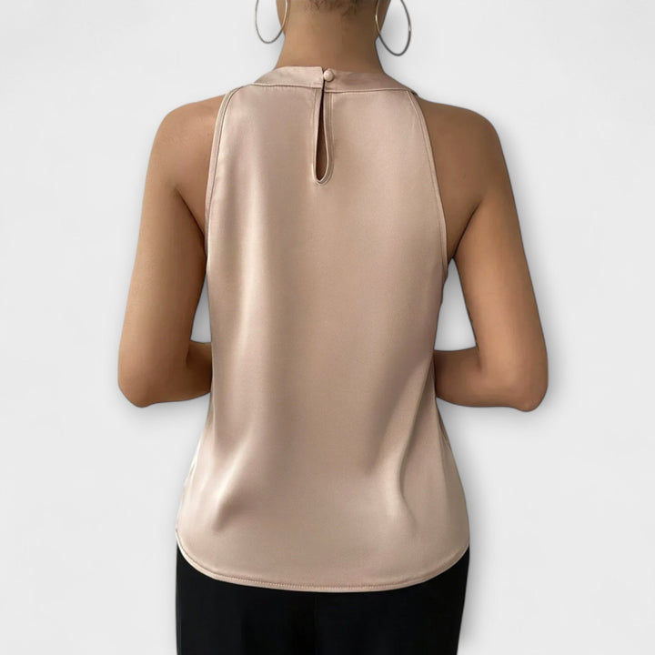 Iselin – Champagnefarget topp med bare skuldre