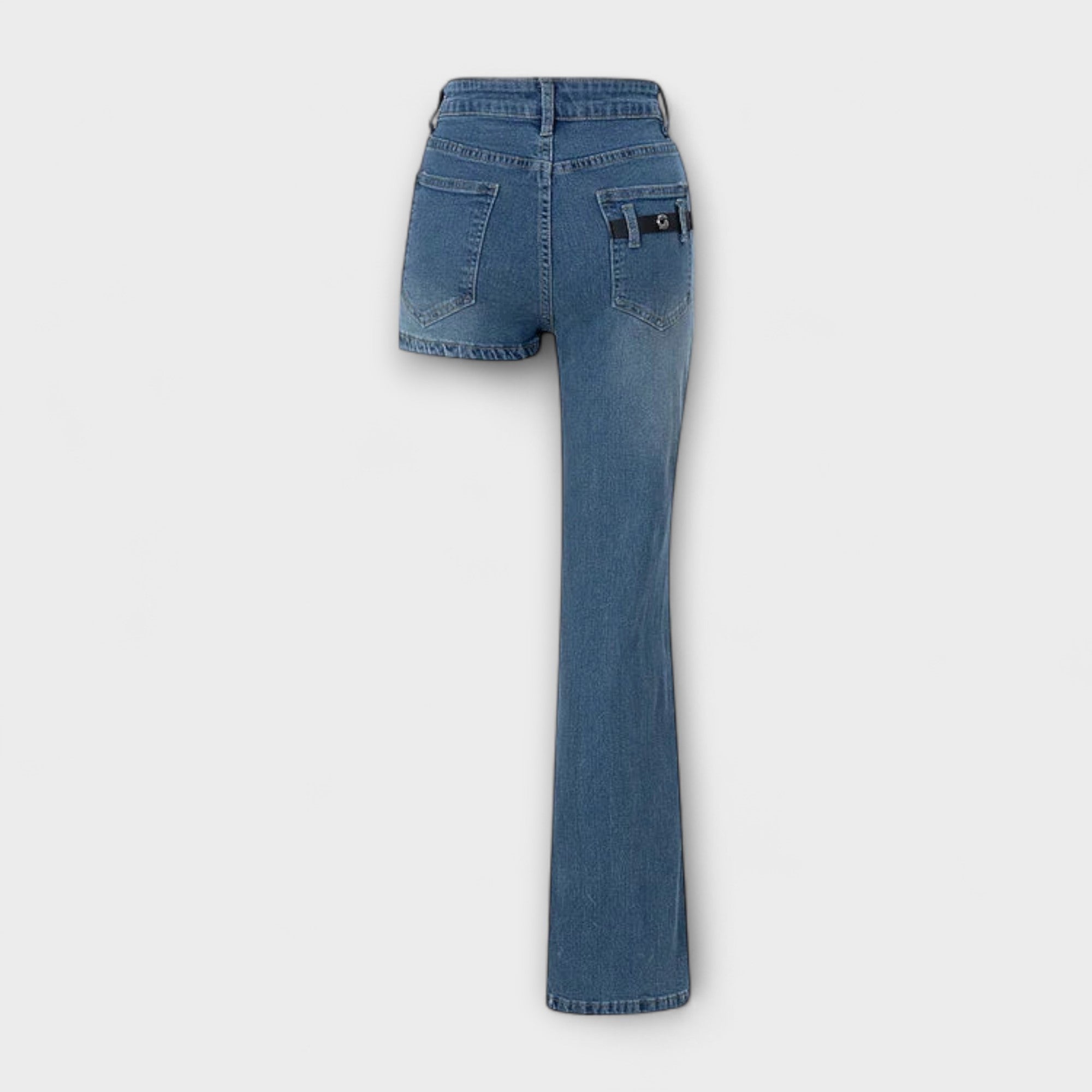 Hanne - Asymmetrisk jeans-selebukse
