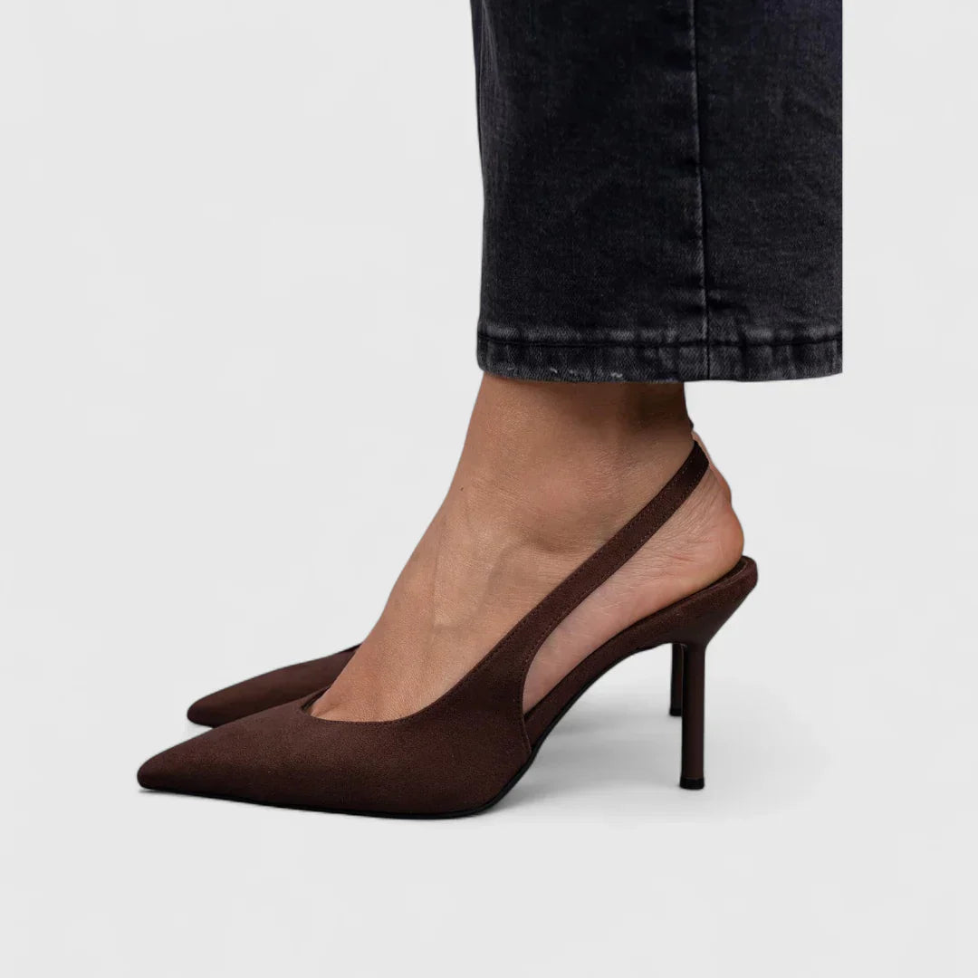Vigdis - Elegante pumps med hælrem