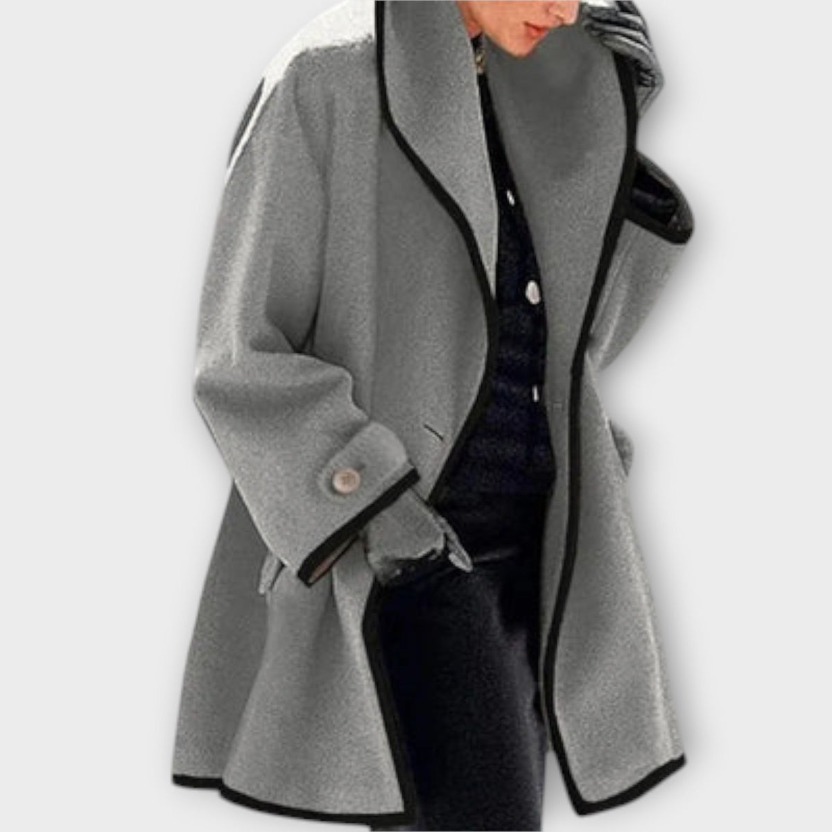 Ragnhild - Blå elegant trenchcoat