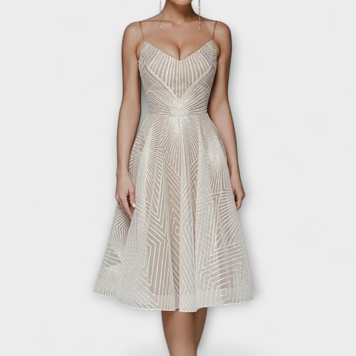 Ingerid - Dame luksuskjole med broderier