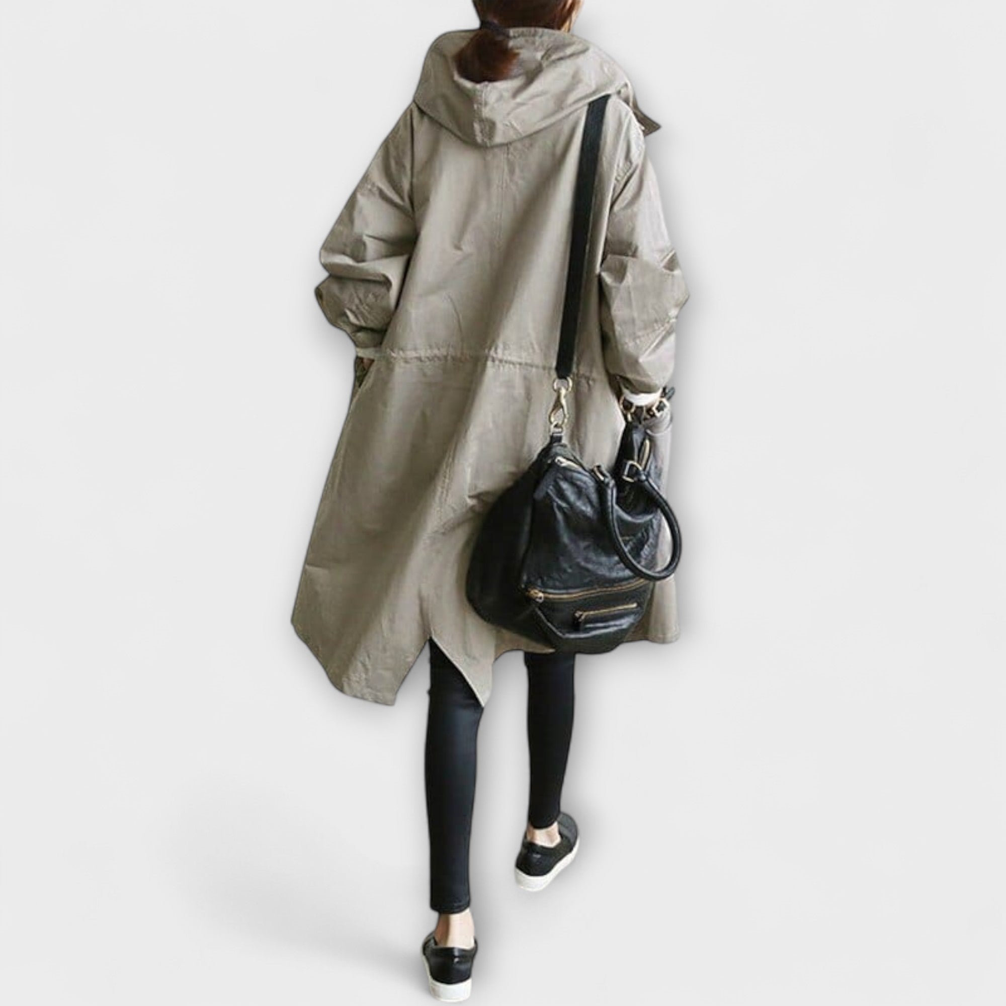 Astrid - Grå elegant trenchcoat
