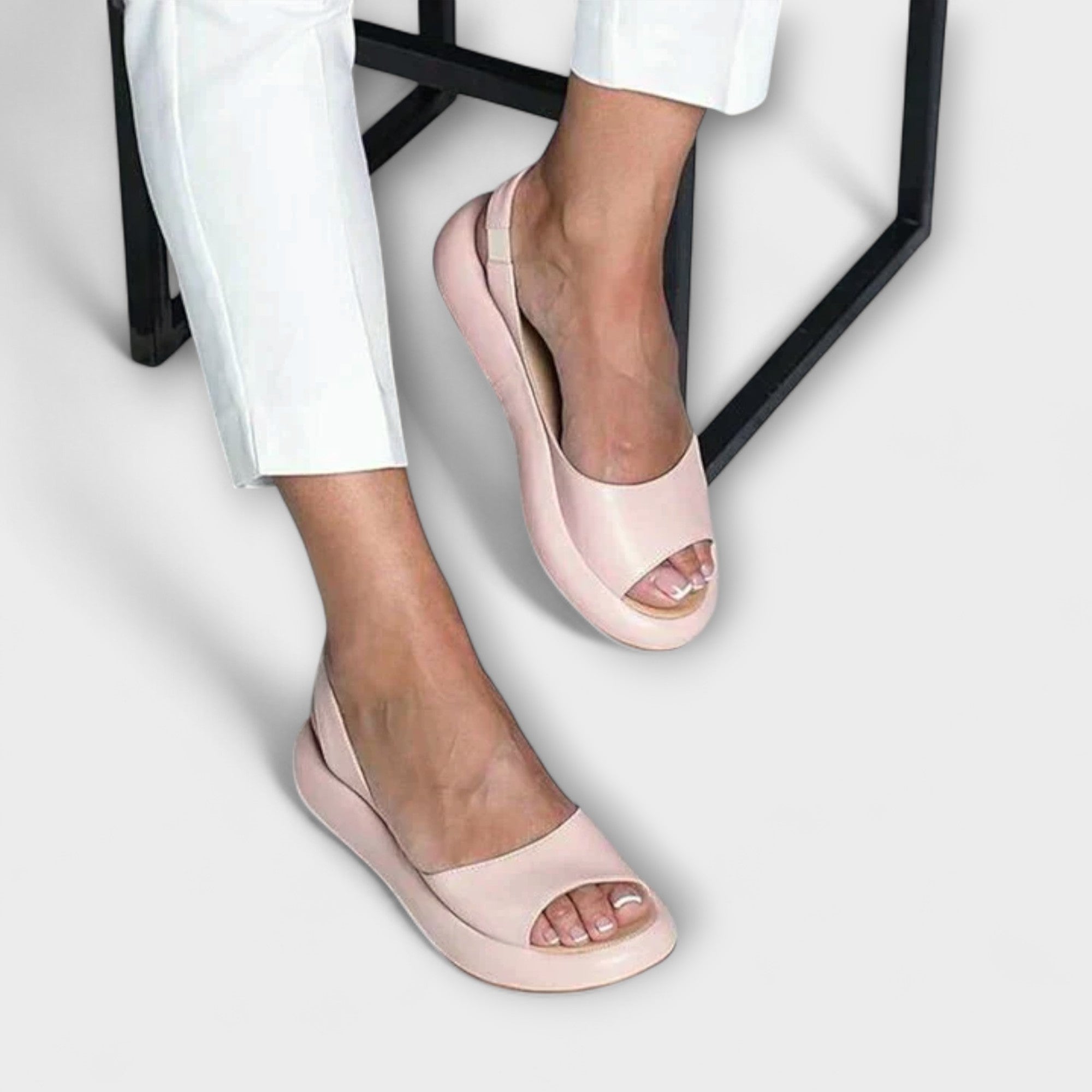 Cathrine - Rosa Blokkhæl Sandaler