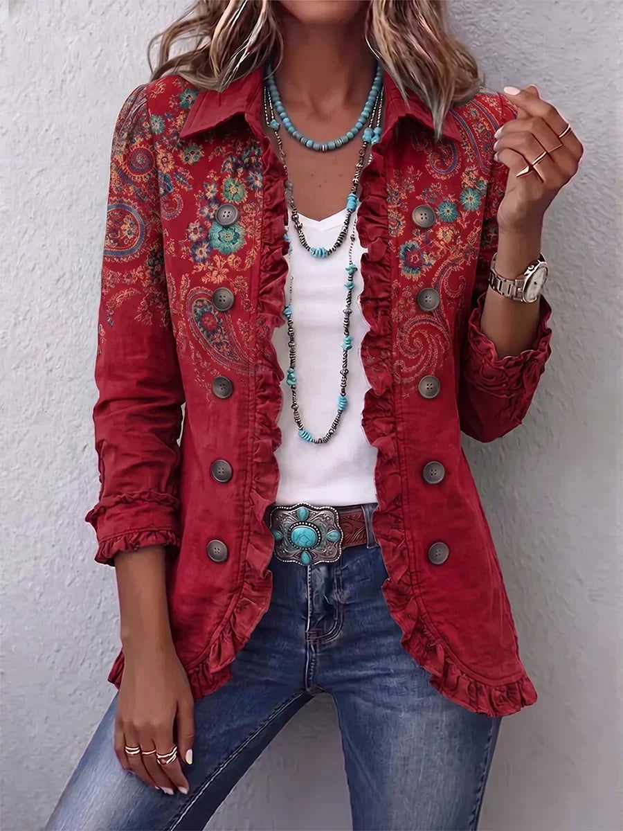 Sophia | Bohemsk Paisley Volangjakke
