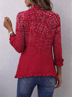 Riley | Bohemsk Paisley Ombré Print Volangjakke