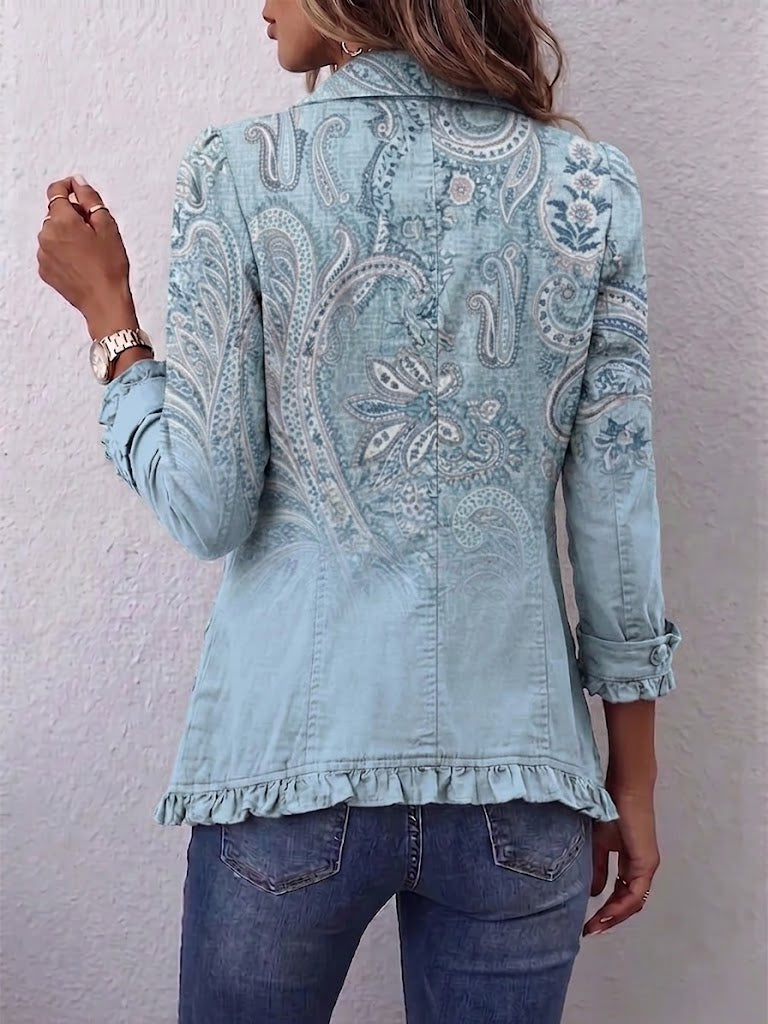 Isabella | Vintage Paisley Print Volangjakke