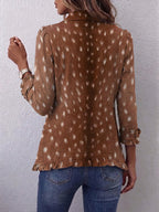 Layla | Bohemsk dyreprint rufset jakke