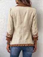 Scarlett | Vintage Bohemsk Blomstrete Volangjakke