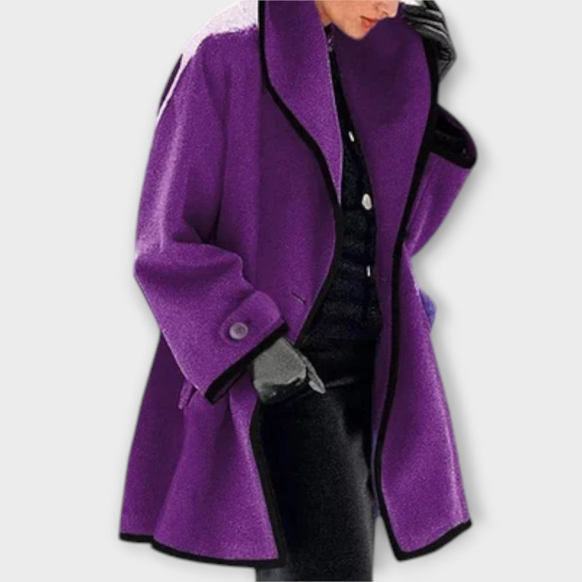 Ragnhild - Blå elegant trenchcoat