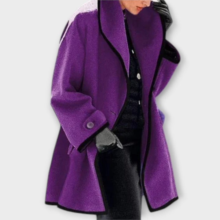 Ragnhild – Blå elegant trenchcoat