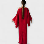 Dagmar - Blått kimono-kjole i lin