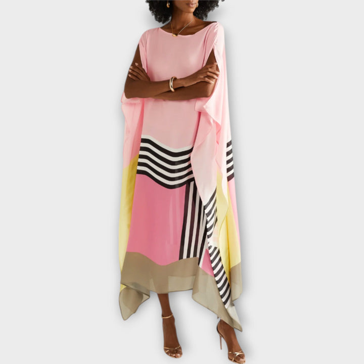 Silje - Løs kaftan med geometrisk mønster