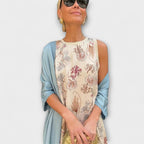 Live - Beige Lang kjole med matchende Cardigan