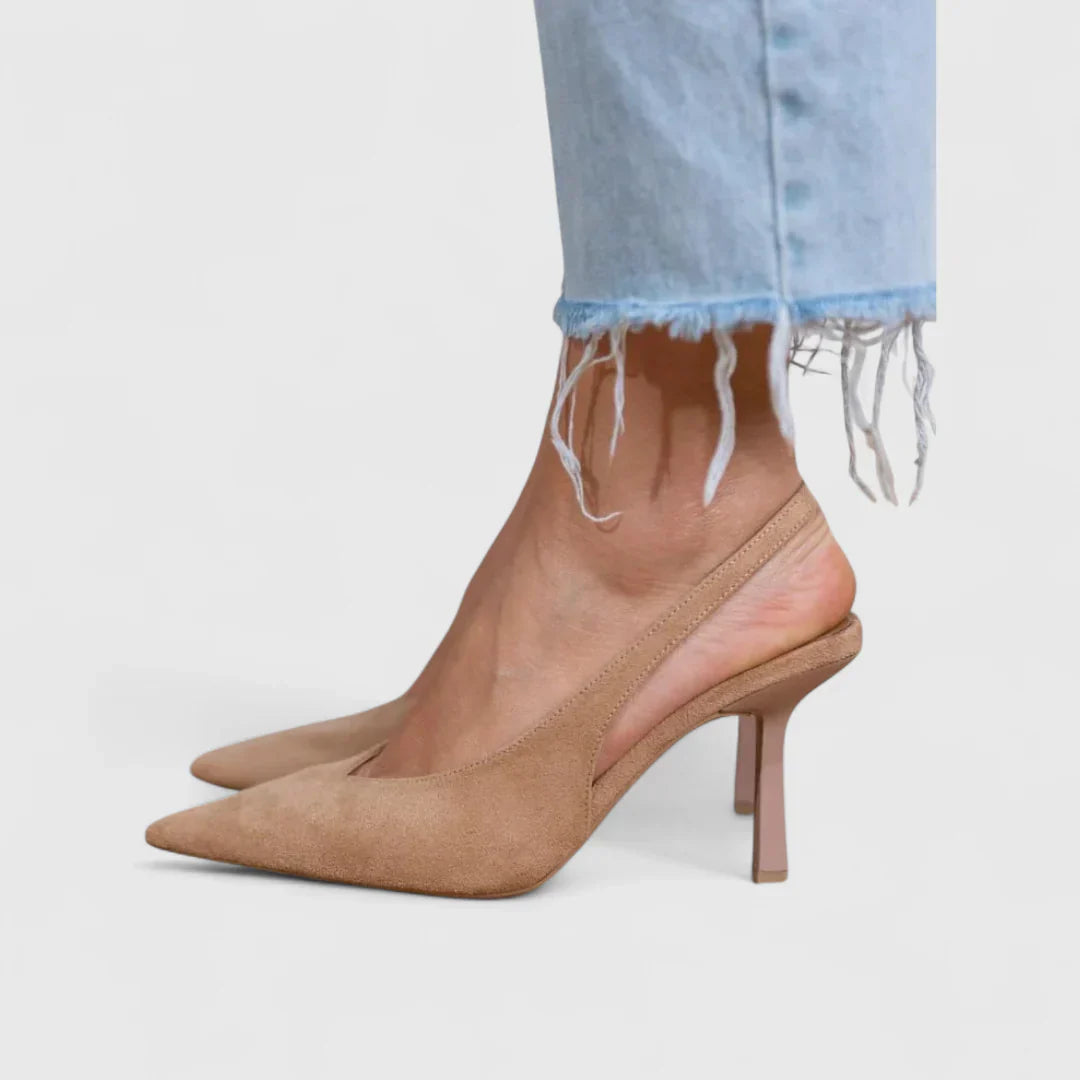 Vigdis - Elegante pumps med hælrem