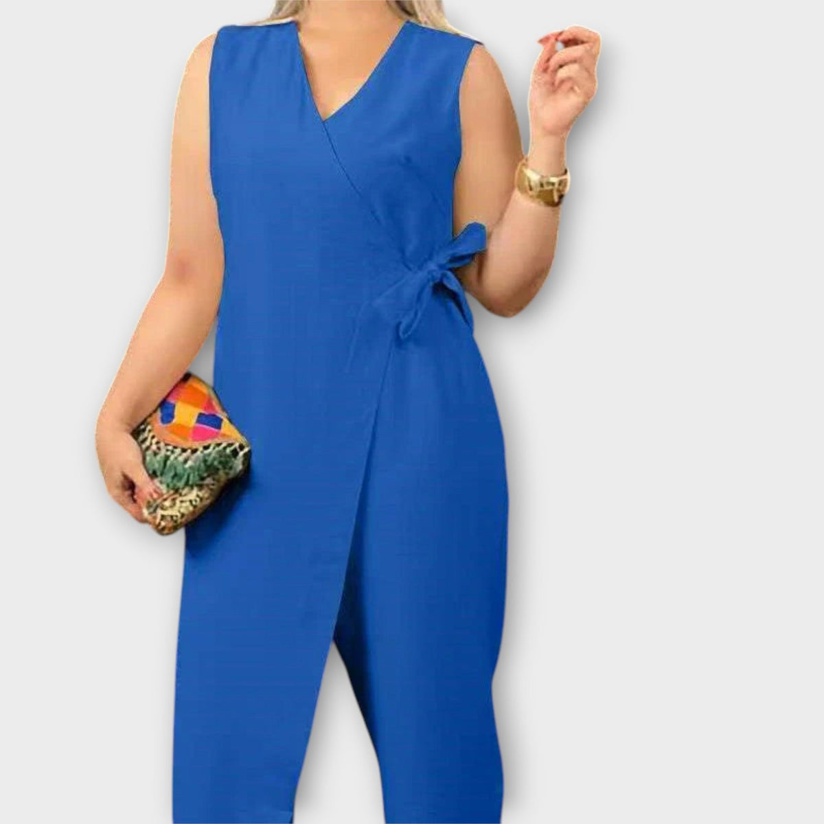 Randi - Elegant oransje buksedress med omsnitt