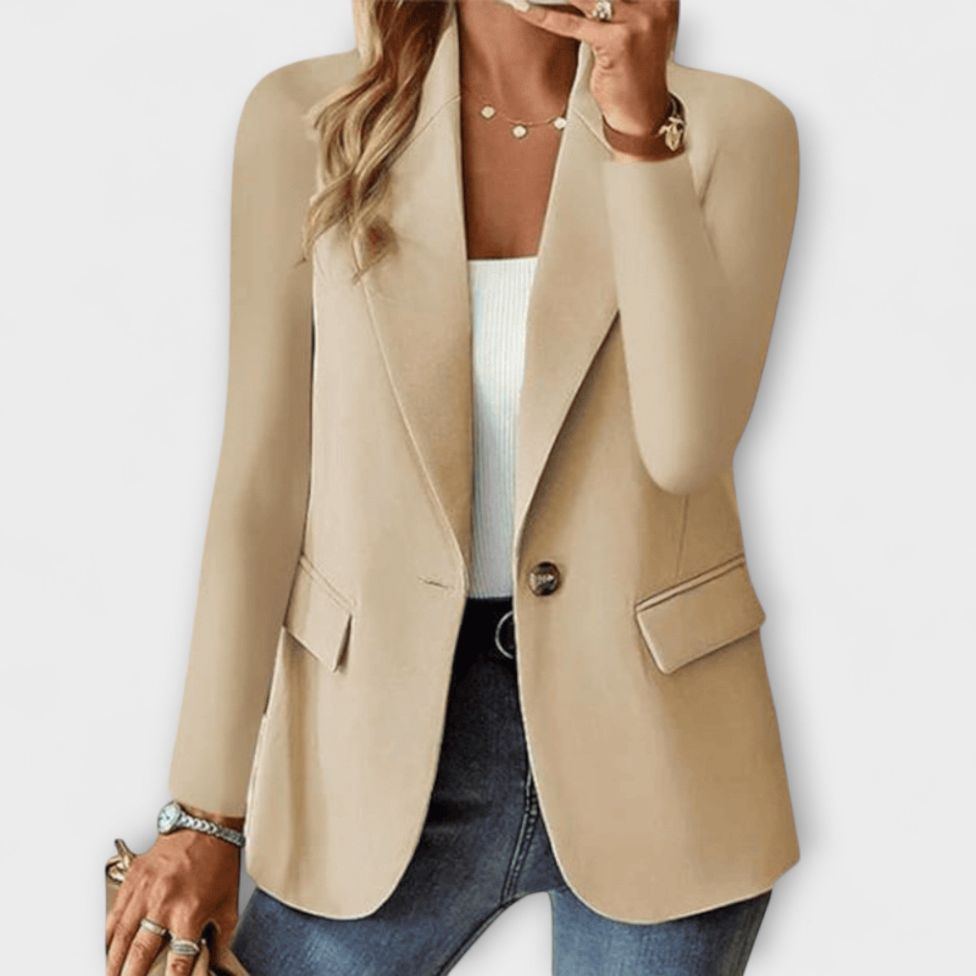 Nora - Elegant svart dameblazer