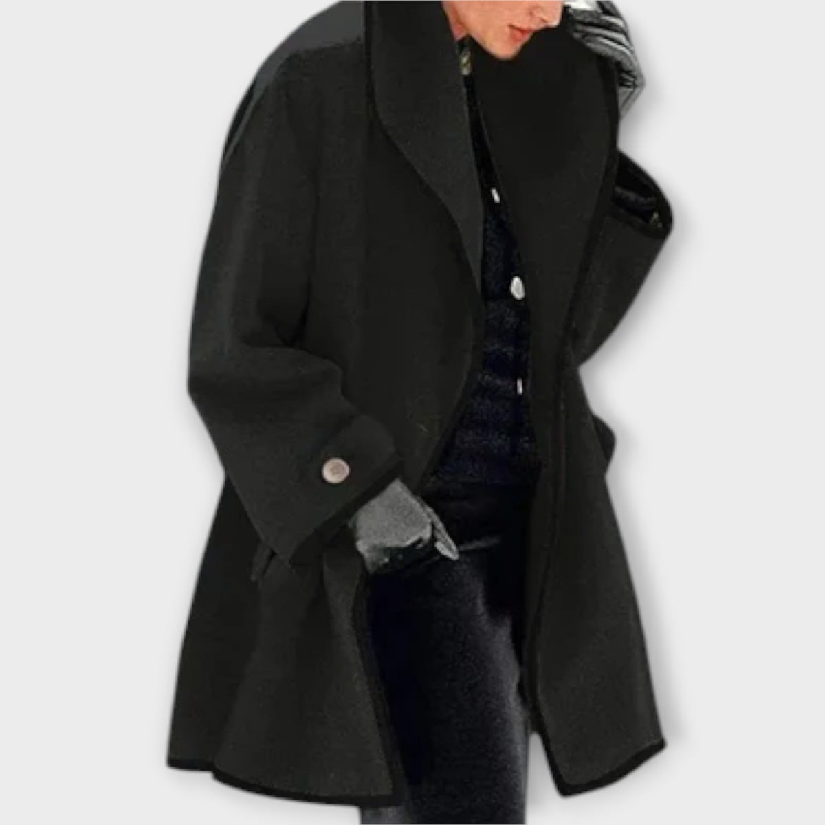 Ragnhild - Blå elegant trenchcoat