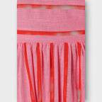 Bergit - Rosa stripete Lang kjole